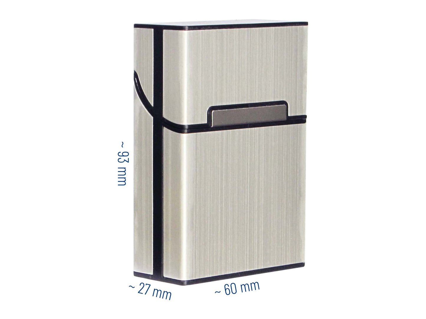 SLIM CASE 20, Zigarettenetui, Metall, Kunststoff, Magnetverschluss, 20 Zigaretten, edele Ausführung